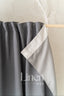 Linen Blackout Curtain with the Back Tabs and Ceiling Track Tape in Dark Gray Color (1 Panel)