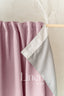 Linen Blackout Curtain with the Back Tabs and Ceiling Track Tape in Dusty Rose Color