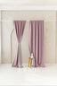 Linen Blackout Curtain with the Back Tabs and Ceiling Track Tape in Dusty Rose Color