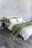 Linen Bedspread in Khaki Green Color