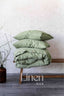 Linen Bedding Set in Khaki Green Color
