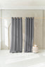 Semi Sheer Linen Curtain in Dark Gray with Grommets