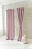 Semi Sheer Linen Curtain in Dusty Rose with Grommets