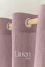 Semi Sheer Linen Curtain in Dusty Rose with Grommets