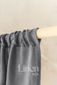 Semi Sheer Linen Curtain in Dark Gray with Rod Pocket