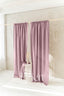 Semi Sheer Linen Curtain in Dusty Rose with Rod Pocket