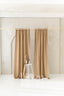 Semi Sheer Linen Curtain in Camel Brown with Tab Top
