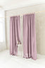 Semi Sheer Linen Curtain in Dusty Rose with Tab Top