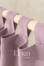 Semi Sheer Linen Curtain in Dusty Rose with Tab Top