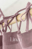 Semi Sheer Linen Curtain in Dusty Rose with Tie Top