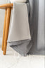 Linen Blackout Curtain with the Back Tabs and Ceiling Track Tape in Dark Gray Color (1 Panel)