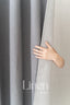 Linen Blackout Curtain with the Back Tabs and Ceiling Track Tape in Dark Gray Color (1 Panel)