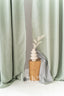 Linen Blackout Curtain with the Back Tabs and Ceiling Track Tape in Sage Green Color (1 Panel)