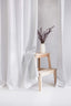 Linen Blackout Curtain with the Back Tabs and Ceiling Track Tape in White Color
