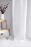 Linen Blackout Curtain with the Back Tabs and Ceiling Track Tape in White Color