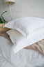 Linen Pillowcase with flanges in White Color. Custom Order