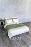 Linen Bedspread in Khaki Green Color