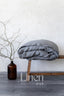 Linen Duvet Cover in Dark Gray Color