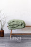 Linen Duvet Cover in Khaki Green Color