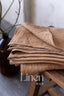 Linen Flat Sheet in Camel Brown Color