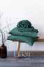 Linen Sheet Set in Emerald Green Color