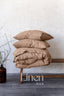 Linen Bedding Set in Camel Brown Color