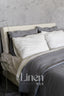 Linen Bedspread in Dark Gray Color