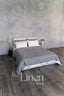Linen Bedspread in Dark Gray Color