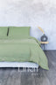 Linen Bedding Set in Khaki Green Color