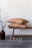 Linen Pillowcases in Camel Brown Color (Set of 2)