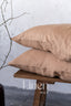 Linen Pillowcases in Camel Brown Color (Set of 2)