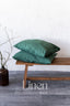 Linen Pillowcases in Emerald Green Color (Set of 2)