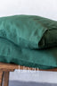 Linen Pillowcases in Emerald Green Color (Set of 2)