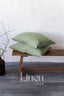 Linen Pillowcases in Khaki Green Color (Set of 2)