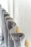Linen Blackout Curtain with the Back Tabs and Ceiling Track Tape in Light Gray Color (1 Panel)