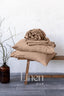 Linen Sheet Set in Camel Brown Color
