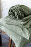 Linen Sheet Set in Khaki Green Color