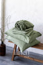 Linen Sheet Set in Khaki Green Color