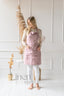 Linen Apron in Dusty Rose Color