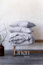 Linen Bedding Set in Light Gray Color