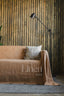 Linen Couch Cover in Camel Brown Color