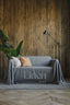 Linen Couch Cover in Dark Gray Color