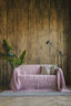 Linen Couch Cover in Dusty Rose Color
