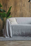 Linen Couch Cover in Light Gray Color