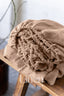 Linen Fitted Sheet in Camel Brown Color