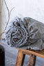 Linen Fitted Sheet in Dark Gray Color