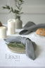 Linen Napkins Set in Dark Gray Color