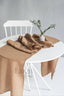 Linen Table Runner in Camel Brown Color