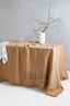 Linen Tablecloth in Camel Brown Color