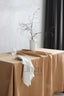 Linen Tablecloth in Camel Brown Color